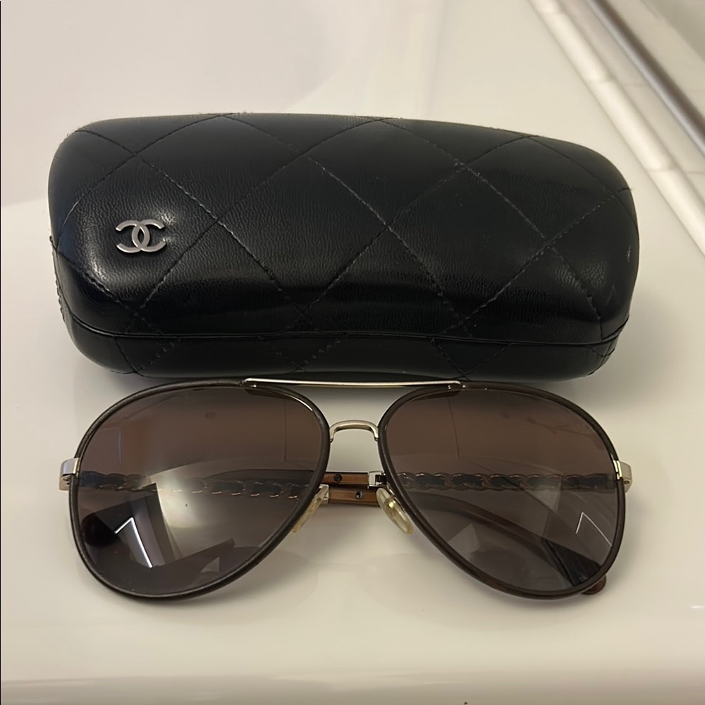 Metal Polarized Pilot Winter Sunglasses 4219-Q Brown